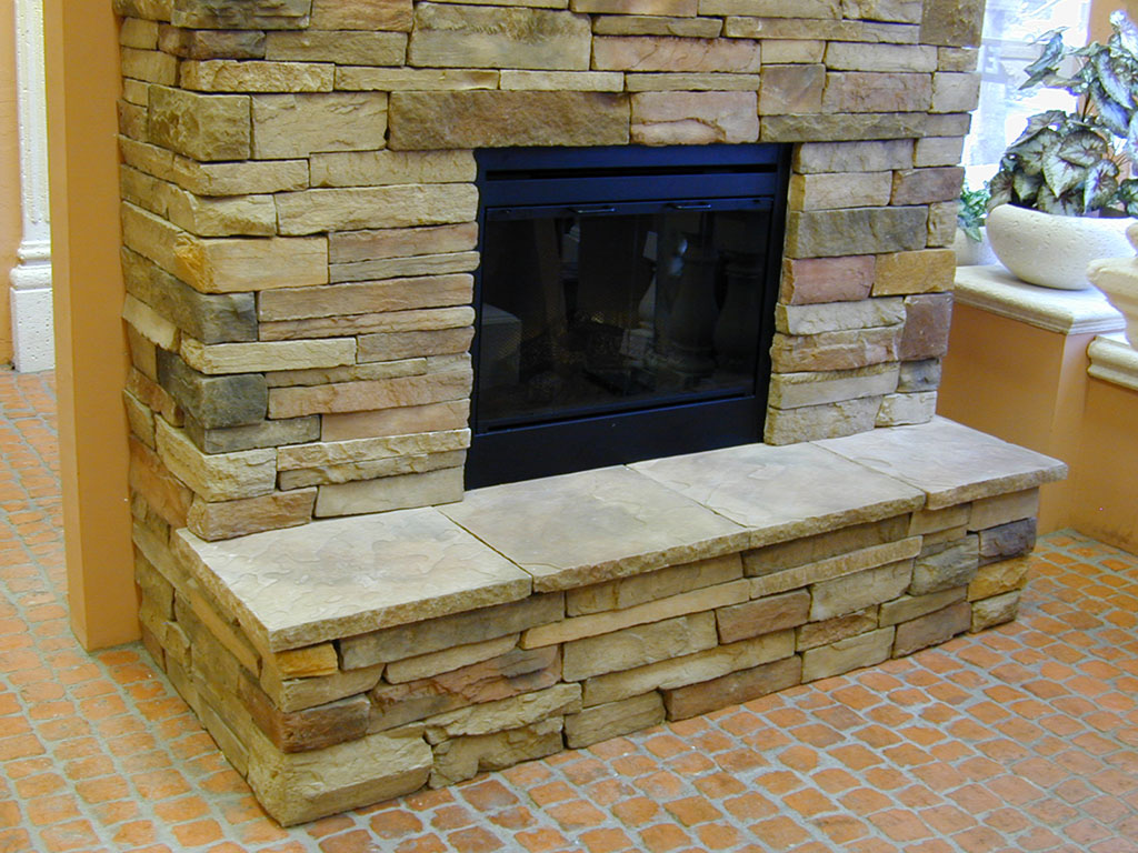 Cultured Stone Fireplace Bump